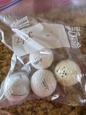 Nike White Golf Balls - 1 RZN Platinum - Total 4 - EUC